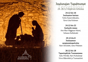 Mainos joulunajan tilaisuuksista