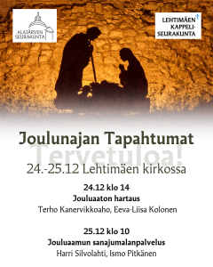 Joulunajan tilaisuudet Lehtimäellä